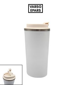 Customisable 450 ml latte tumbler with double-wall insulation for hot and cold drinks. Dishwasher-friendly, durable, and perfect for personal use or gifts.