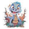 Blue Dragon embroidery design, 5″ x 7″ hoop size. Perfect for clothing, accessories, and home décor. High-quality, beginner-friendly, and fantasy-themed.