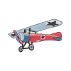 Vintage Airplane embroidery design, 5″ x 7″ hoop size. Perfect for clothing, accessories, and home décor. High-quality, beginner-friendly, and playful.