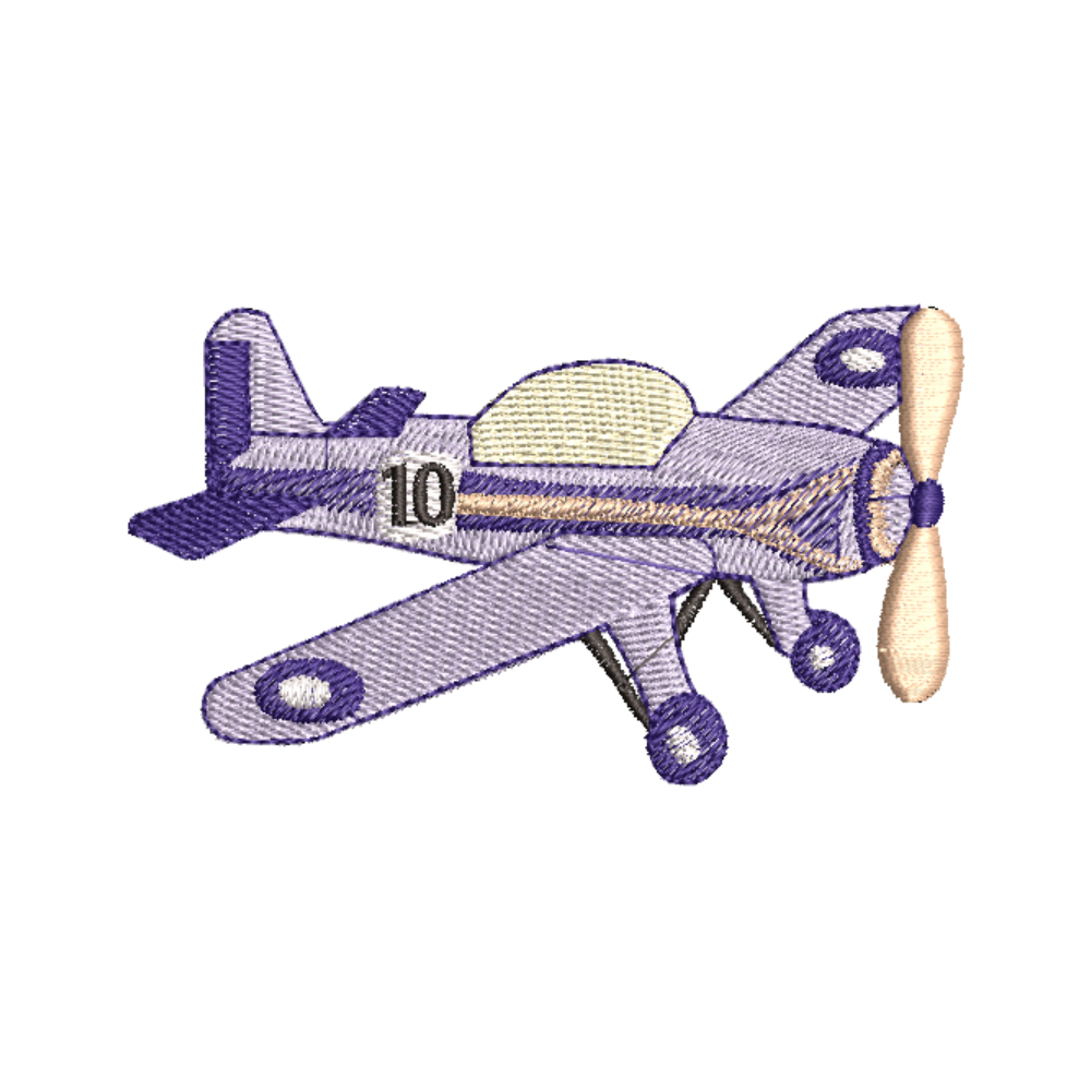 Vintage airplane embroidery design, 5″ x 7″ hoop size. Perfect for clothing, accessories, and home décor projects. High-quality and beginner-friendly.