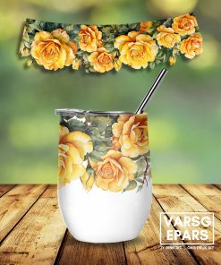 Wine/Gin Tumbler 350ml made from double-wall stainless steel. Stylish, durable, and dishwasher friendly (excluding lid), perfect for hot or cold drinks.